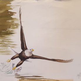 Richard Weatherly Eagle Watercolour SOLD
