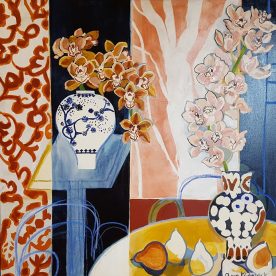 Anna Fitzpatrick Picasso Vase and Orchids