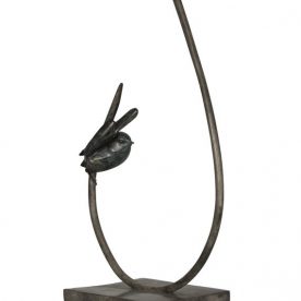 Lucy Mceachern Blue Wren on Curve Bronze Ed of 25 35.5 x 19 x 10cm $3,000 ORDERS TAKEN