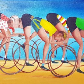 William Linford Cyclists No. 3 30 x 60cm SOLD