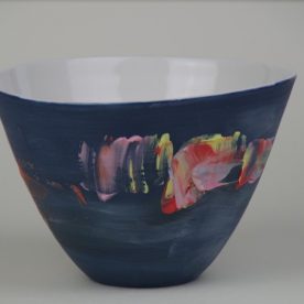 Wendy Jagger Overhang Porcelain, stained slips 11.5 x 18.5cm SOLD