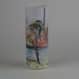 Wendy Jagger Water Way Porcelain, stained slips. 22.5 x 8.5cm SOLD