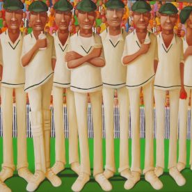 William Linford Baggy Green XI Break for Drinks 140 x 100cm $4,400