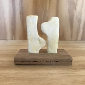 Dawn Robinson Figures 3 Bisque Fired Clay & Timber $150