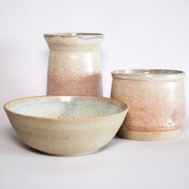 Karen Steenbergen Milk Country Speckled Stoneware  Vessels $95-$125 Bowl SOLD