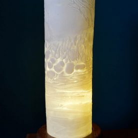 Melinda Solly Coastal Cliff Southern Ice Porcelain Lamp on Timber base 40 x 20cm $420