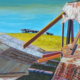 Linda Gallus 'Corrugated Iron Legacy' Acrylic on canvas 50 x 100cm $1,900 Available to view on request