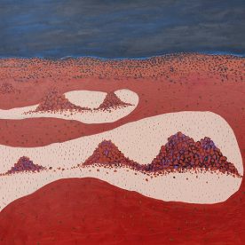 Wayne Elliott Storm Approaching Waramungu Country Acrylic on canvas 92 x 122cm $3,900
