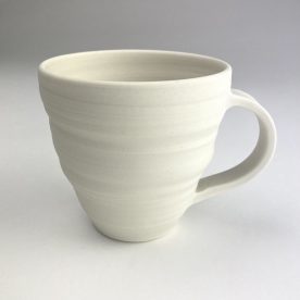 Kirsty Manger RAW Beaker White Porcelain 1280 H9.5cm x W10cm $65 each