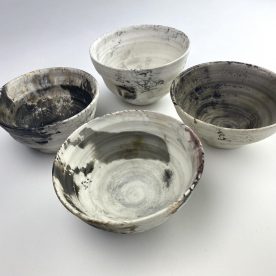 Kirsty Manger RAW Bowls Pit Fired Porcelain 1280 H7.5cm x W13.5cm $110 each