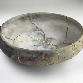 Kirsty Manger Resilient Bowl Recycled Stoneware Clay H10cm x W44cm SOLD
