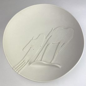 Kirsty Manger Shadow Bowl - White Porcelain H9cm x W34cm $550