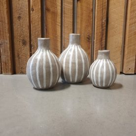 Alice Morgan Striped Eucalypt Vase S M L $59, $79, $99
