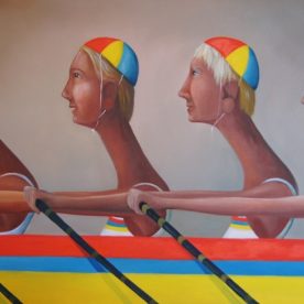 William Linford Rowers Oil on Canvas 90 x 150cm $4,500