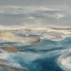 Georgie Gall Coastal Drama Oil on Canvas 900 x 1520mm sold