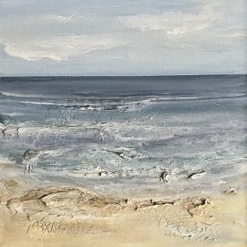 Georgie Gall Sun Washed Sands Oil & Acrylic on Canvas Framed 490 x 490mm $490