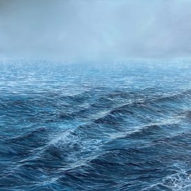 Jane Millington The Rhythm of the Water HR Oil on Canvas 940 x 940mm Blackwood Frame $2,350