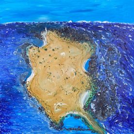 Wayne Elliott Griffith Island Oil on Canvas 1010 x 1010mm Framed $4,500