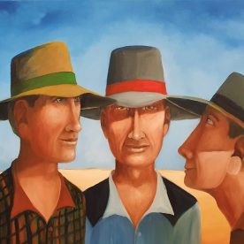 William Linford Farmers Meet Oil on Canvas 51 x 61cm $850