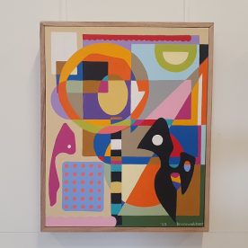 Bruce Webb Coloured Fields #2 Acrylic on Canvas Framed $450
