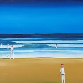 William Linford Beach Test Oil on Canvas 60 x 140cm $3,200