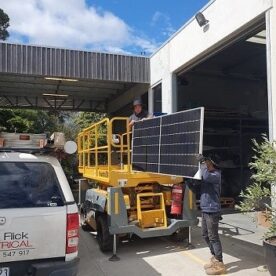 Hive Gallery Unloading solar panels March 2023