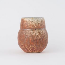 Lene Kuhl Jakobsen stoneware, woodfired, med brown 12.5 x 11cm $150