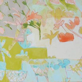 Margaret Delahunty Spencer Pieces of Summer & Nanna's Wallpaper #8 930 x 1230mm Framed $1,480 sold