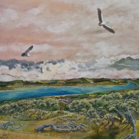 Linda Gallus Barwon River Estuary Acrylic on Canvas 77 x 77cm $3,000