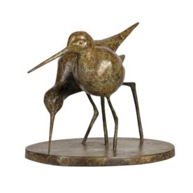 Lucy McEachern Pair of Wading Stilts Bronze Edition of 25 Front View $7,000