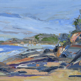 Wendy Jagger Tumbling Into The Sea Oil on Baord 20 x 30cm Framed $350