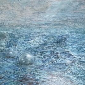 Jane Millington At Sea Oil on canvas 920 x 920mm Blackwood Frame $1,895