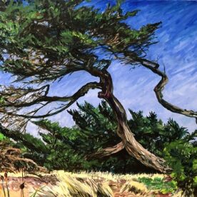 Jo Reitze Windswept Trees Oil on Linen 61 x 91.5cm $2,500