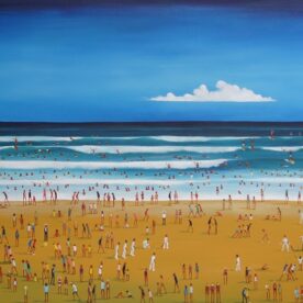 William Linford Cricket on the Beach Oil on Canvas 90 x 150cm $4,600 sold