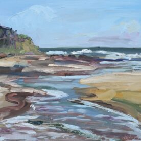 Wendy Jagger, Barham River Study, Oil on board, 30x40cm, Natural frame, $595