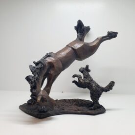 Aukje Van Vark, Horsing Around, Bronze, Unique, 22 x 33 x 35cm, $4,750