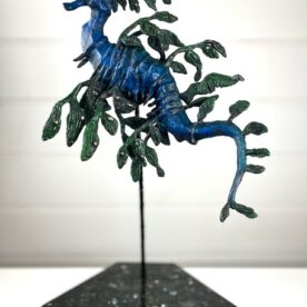 Aukje Van Vark, Leafy Seadragon Bronze, steel, stone base, Unique, 45 x 30 x 15cm, $5,500