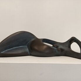 George Lianos, Stylised Reclining Woman #2, Cast Stone, Patina, Edition 2 of 25, H17 x W54 x D23cm, $1,250 sold