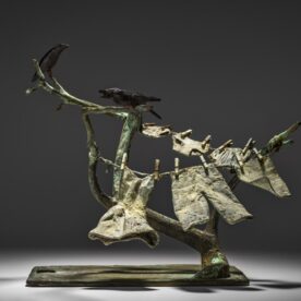 Larissa Gray, Storm Approaching, Bronze, Unique, H34 x W35 x D32cm, Lethbridge Finalist 2025, $6,000