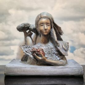 Larissa Gray, The Silent World, Bronze on painted book, Unique, H20 x W24 x D16cm, $4,400