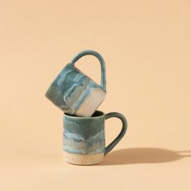 Karen Steenbergen Ocean Waves Paws Mugs Ceramic $45 each Karen Steenbergen Ocean Waves Paws Mugs Ceramic $45 each