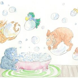 Sally Wilson Don't Burst My Bubble Watercolour & Ink on paper 21 x 30cm $390 Sally Wilson Don't Burst My Bubble Watercolour & Ink on paper 21 x 30cm $390