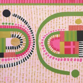 Kaz Shirley Casablanca Acrylic on Linen 83 x 83cm Oak frame $1600 C