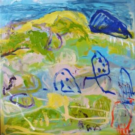 Margaret Delahunty Spencer Landscape I 530 x 530mm Natural frame $480