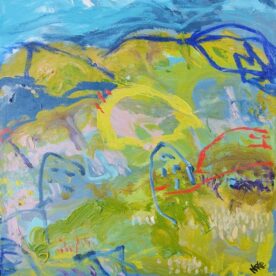 Margaret Delahunty Spencer Landscape II 640 x 640mm Natural frame $620