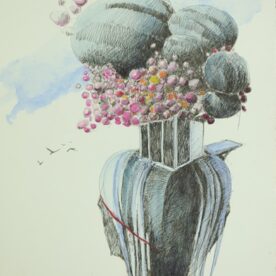 Vikto Kalinowski Island of plenty Watercolour Archer paper Black frame & mount 45.7 x 35.5cm $485 Vikto Kalinowski Island of plenty Watercolour Archer paper Black frame & mount 45.7 x 35.5cm $485