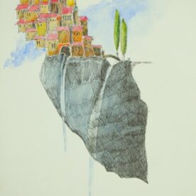 Viktor Kalinowski Bridge to Infinity II Watercolour pen Archer paper 45.7 x 35.5cm with black mount & frame $485 C Viktor Kalinowski Bridge to Infinity II Watercolour pen Archer paper 45.7 x 35.5cm with black mount & frame $485 C