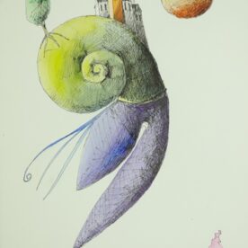 Viktor Kalinowski To the Moon (We Go) II Watercolour felt pen Archer paper 45.7 x 35.5cm with black mount & frame $485 sold Viktor Kalinowski To the Moon (We Go) II Watercolour felt pen Archer paper 45.7 x 35.5cm with black mount & frame $485 sold