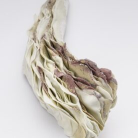 1 Amy Kennedy, A Part, 2021, artist blend clay glaze material, H8 x W31 x D13cm, $1200. Photo Christopher Sanders 1 Amy Kennedy, A Part, 2021, artist blend clay glaze material, H8 x W31 x D13cm, $1200. Photo Christopher Sanders