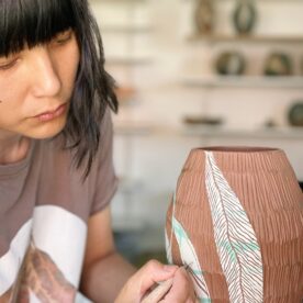 Cindy Tong in her Studio III Cindy Tong in her Studio III
